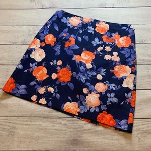 Talbots Blue Floral Print Skirt Size 6